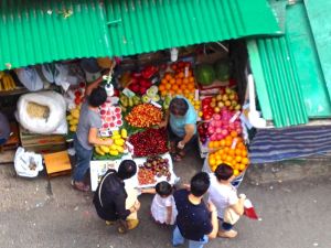 Graham Street Market from Mid-level Escalators