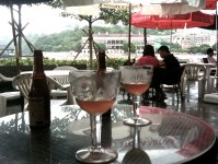 The building in the background was once in central. 